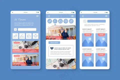 旅游预订应用界面