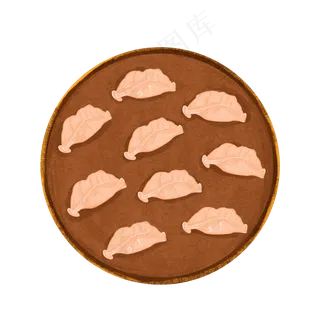 立冬水饺卡通元素