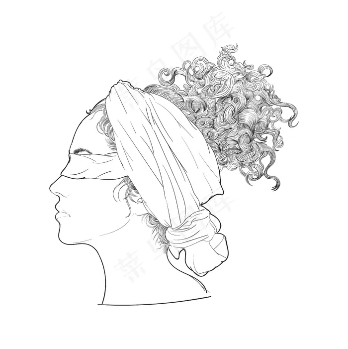 正义概念手绘插图eps,ai矢量模版下载