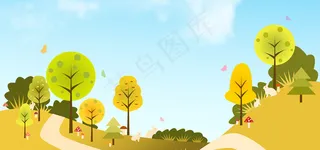 秋天简约文艺促销banner