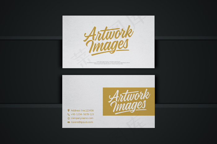 带标识的白色名片模型样机