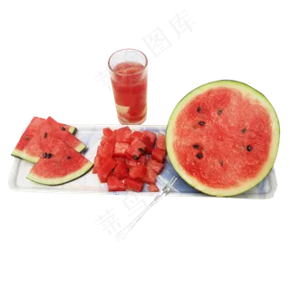 夏日果汁西瓜汁水果西瓜