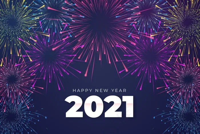 2021年新年烟花汇演eps,ai矢量模版下载