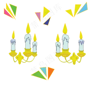 教师节素材蜡烛矢量图
