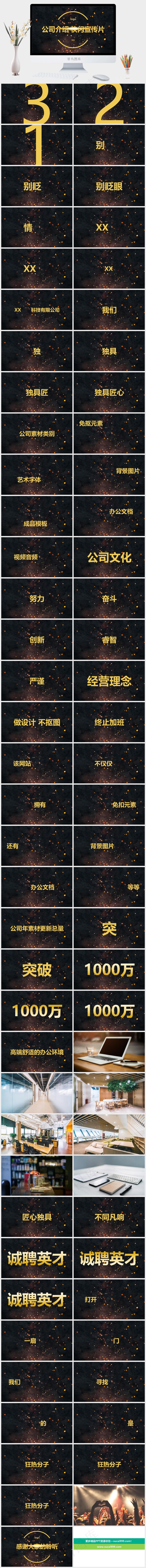 灰色营销硬朗PPT模板