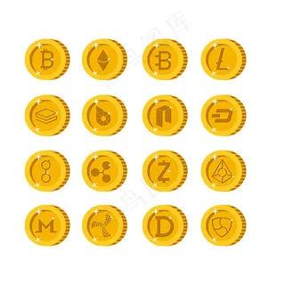 加密货币集类型图标