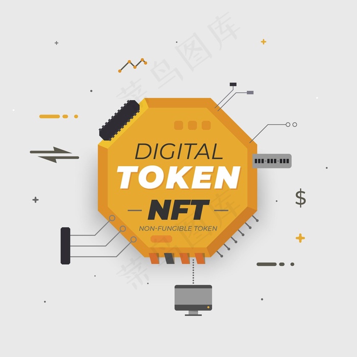 平面未来nft概念eps,ai矢量模版下载