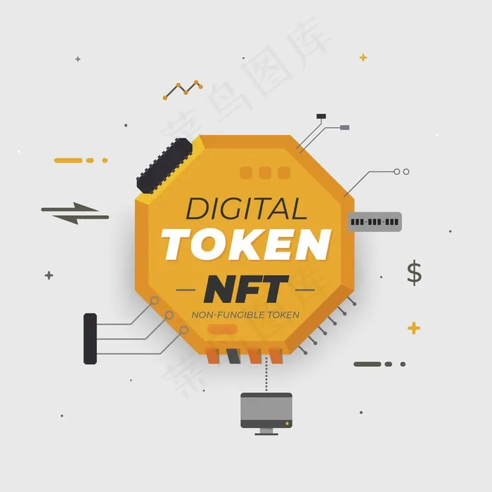 平面未来nft概念eps,ai矢量模版下载