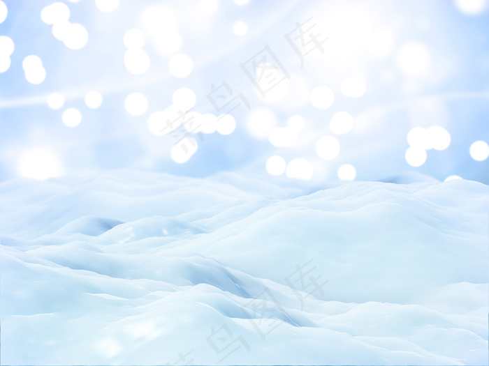 3d圣诞雪景背景