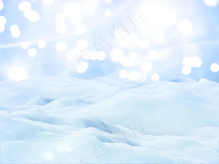 3d圣诞雪景背景