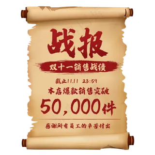 电商双十一销售战报战绩