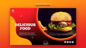 美食横幅banner设计