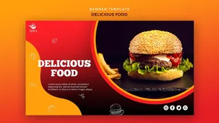 美食横幅banner设计