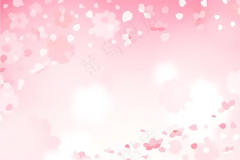 可爱渐变樱花花瓣背景 可爱渐变樱花花瓣背景