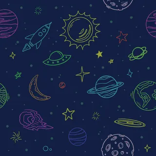 无缝空间炫彩图案背景