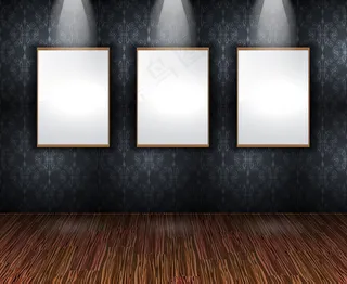 现代优雅展厅墙面