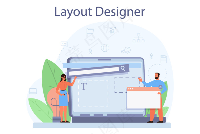 布局设计师概念。eps,ai矢量模版下载