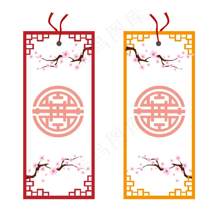 书签复古中国风书签(3000X2438(DPI:299))ai矢量模版下载