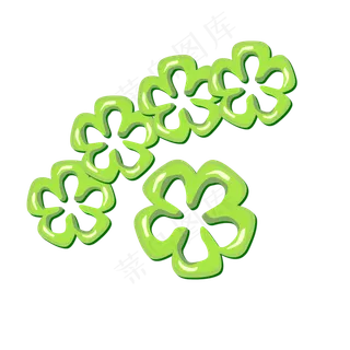 创意排成一排的青椒圈