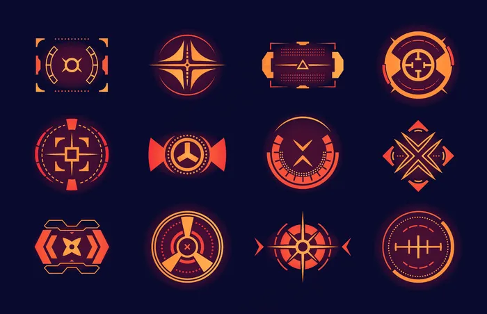 Hud技术套件eps,ai矢量模版下载