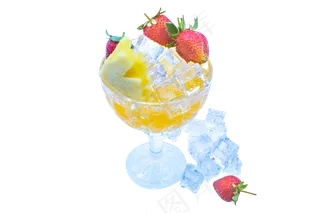 水果冰块果汁