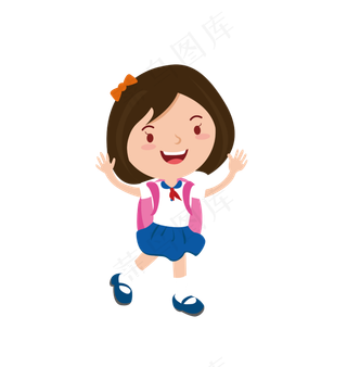 带红领巾的小女学生