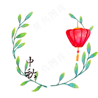 植物中秋节边框