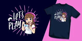 让我们玩游戏T恤设计