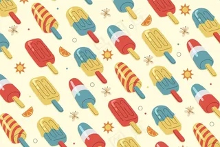 用于缩放的夏季图案背景