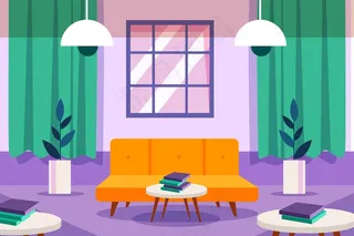 视频会议的空房间背景