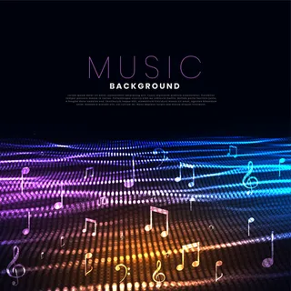 具有粒子波效果的音乐节背景