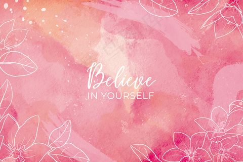 水彩背景美丽的花朵