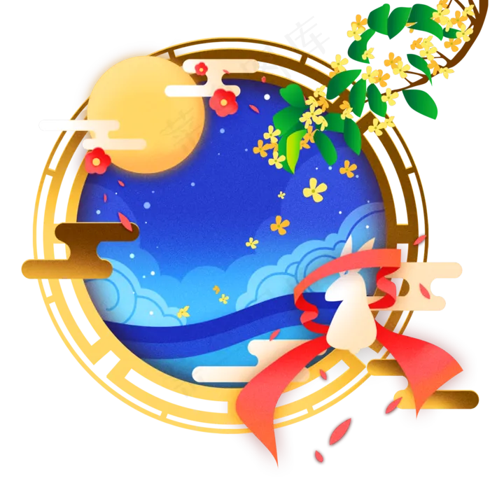 中秋佳节中秋节(2000X2000(DPI:72))psd模版下载