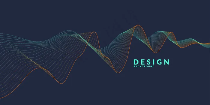 具有彩色动态波、线和粒子的抽象背景。适用于eps,ai矢量模版下载