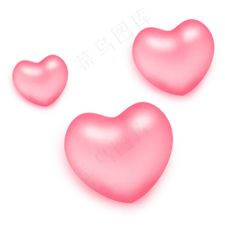 淡粉色唯美七夕情人节立体爱心