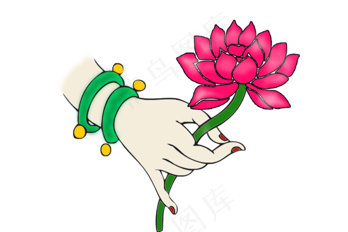 中元节之观音手执莲花