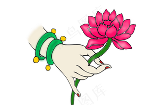 中元节之观音手执莲花