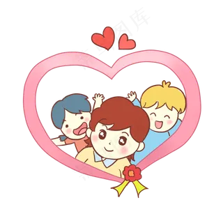 教师节同学老师手绘卡通元素