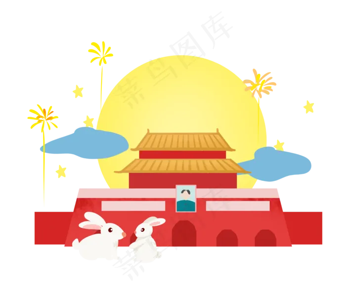 中秋国旗双节同庆(2480X2180(DPI:300))psd模版下载