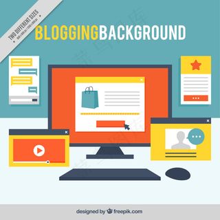 工作场所的博客背景与截图