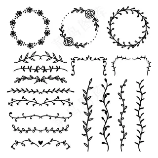 一套不同类型的框架和分隔器