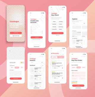 在线预订服务手机app移动应用程序app模板。