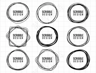 手绘涂鸦圆套设计