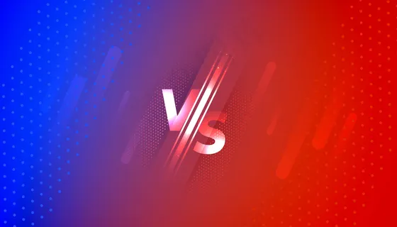 vs屏幕横幅banner,红色和蓝色渐变 vs屏幕横幅banner,红色和蓝色渐变
