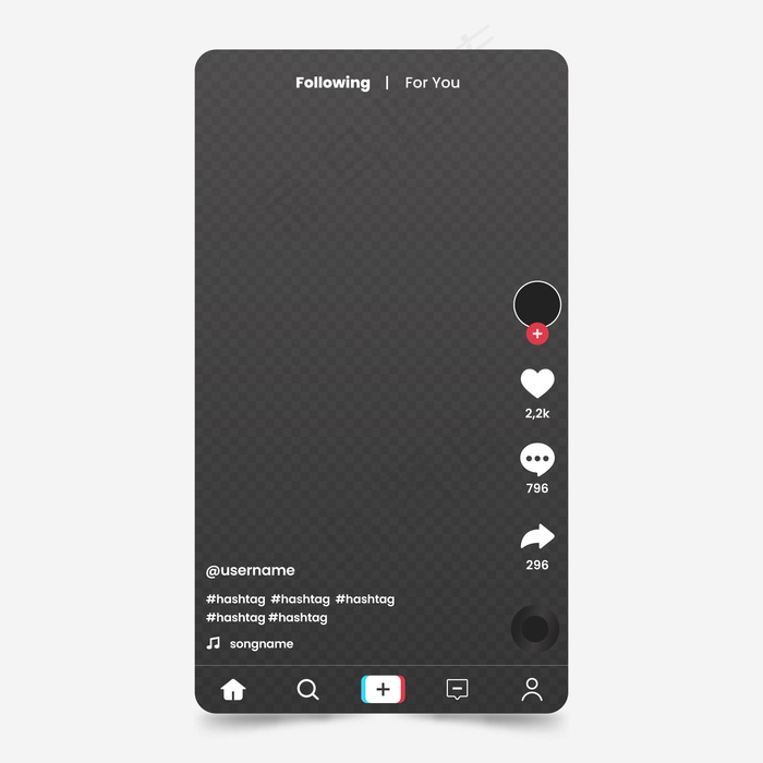 创意tiktok应用程序界面