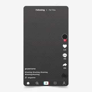 创意tiktok应用程序界面