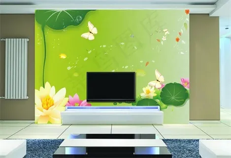 电视墙背景画效果图片