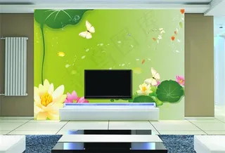 电视墙背景画效果图片