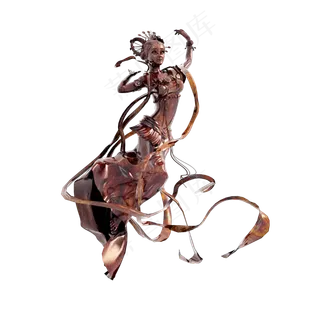 仿真嫦娥木雕png图