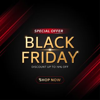 优雅的黑色星期五背景，横幅banner